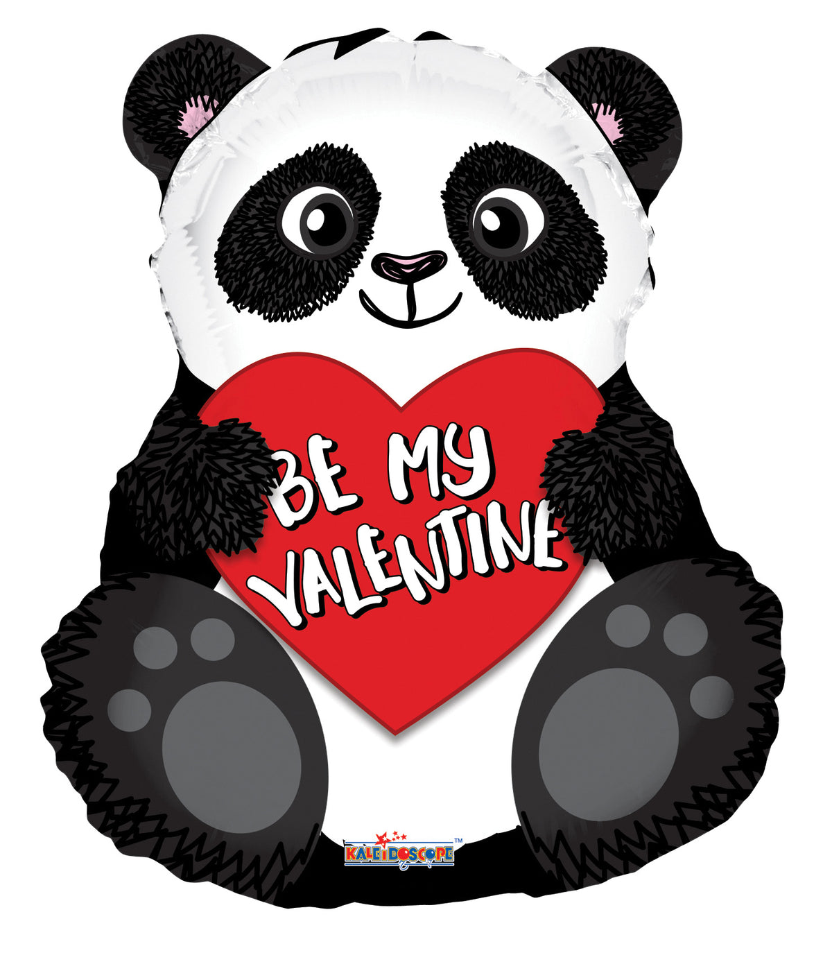 18" Be My Valentine Panda Bear Shape Helium Foil Balloons (5 Pack) #81239