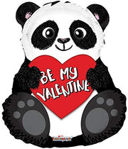 18" Be My Valentine Panda Bear Shape Helium Foil Balloons (5 Pack) #81239