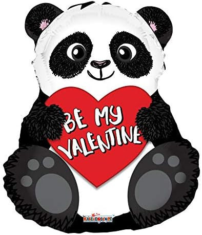 18" Be My Valentine Panda Bear Shape Helium Foil Balloons (5 Pack) #81239