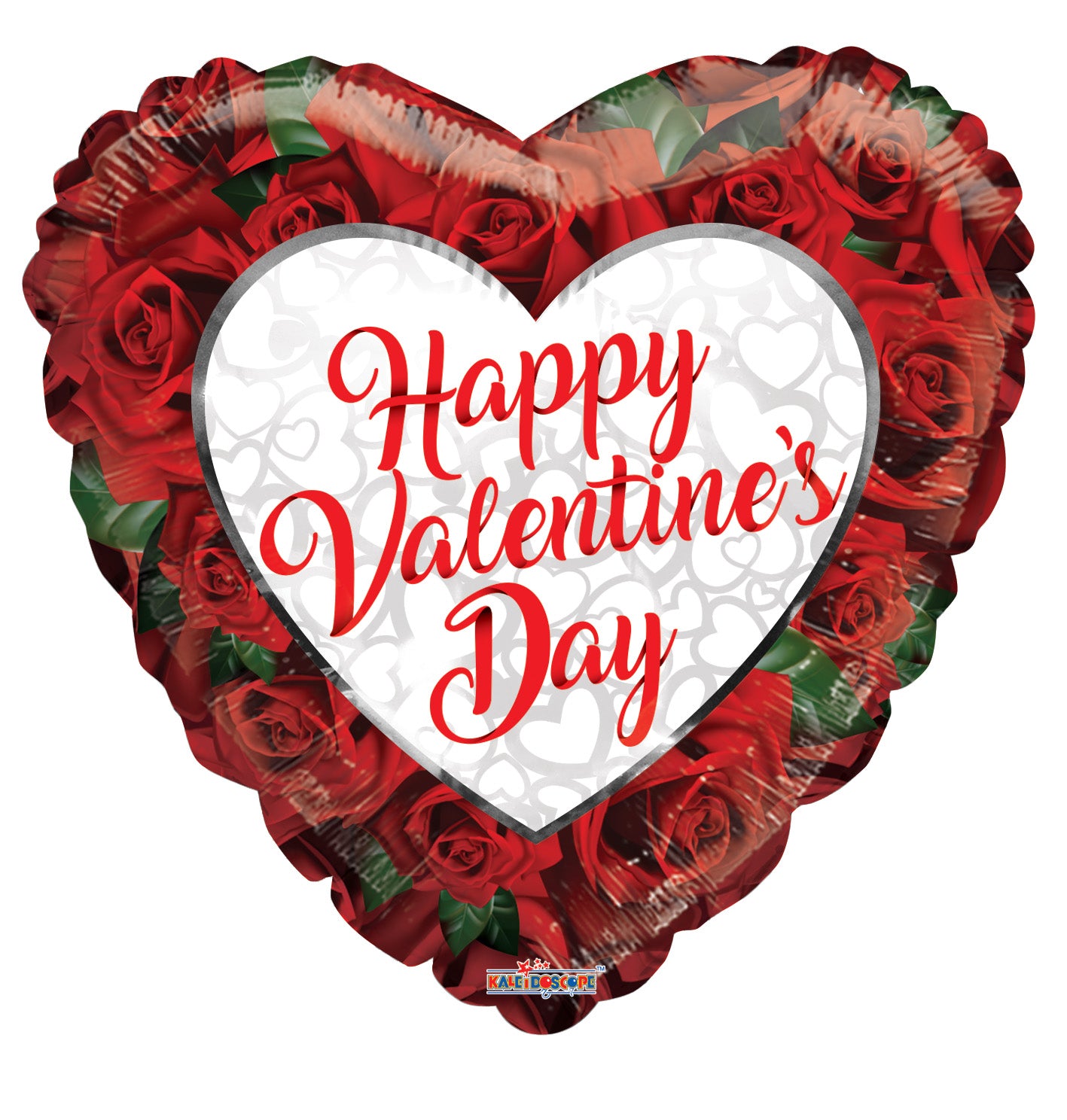 18" Valentine Roses Heart Shape Helium Foil Balloon (5 Pack) #81249-18