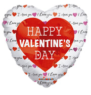 9" Happy Valentine's Hearts Around Air Fill Only Foil Balloon (5 Pack) #81273-09