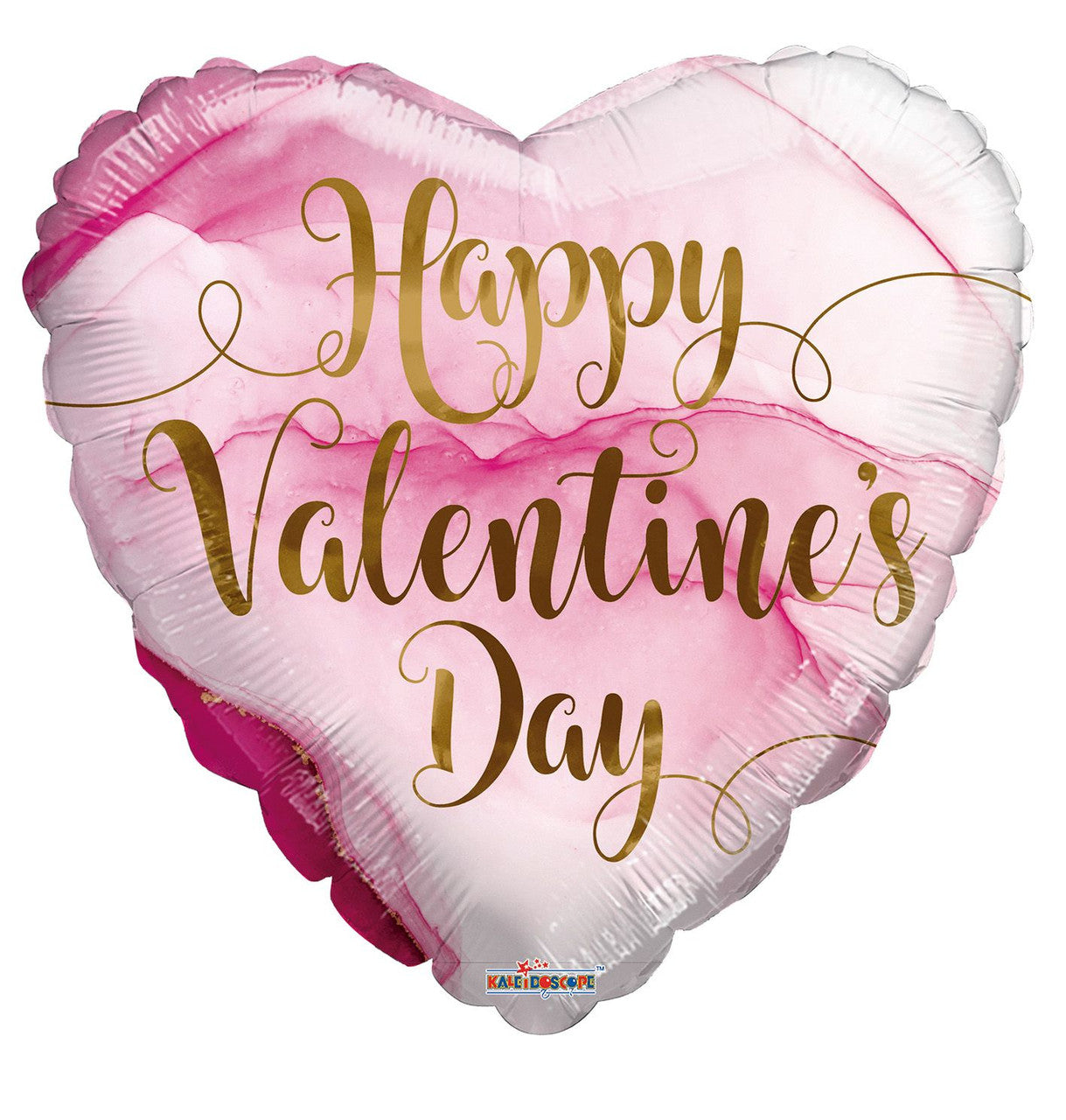 9" Happy Valentine's Day Marble Shape Air Fill Only Foil Balloons (5 Pack) #81288-09