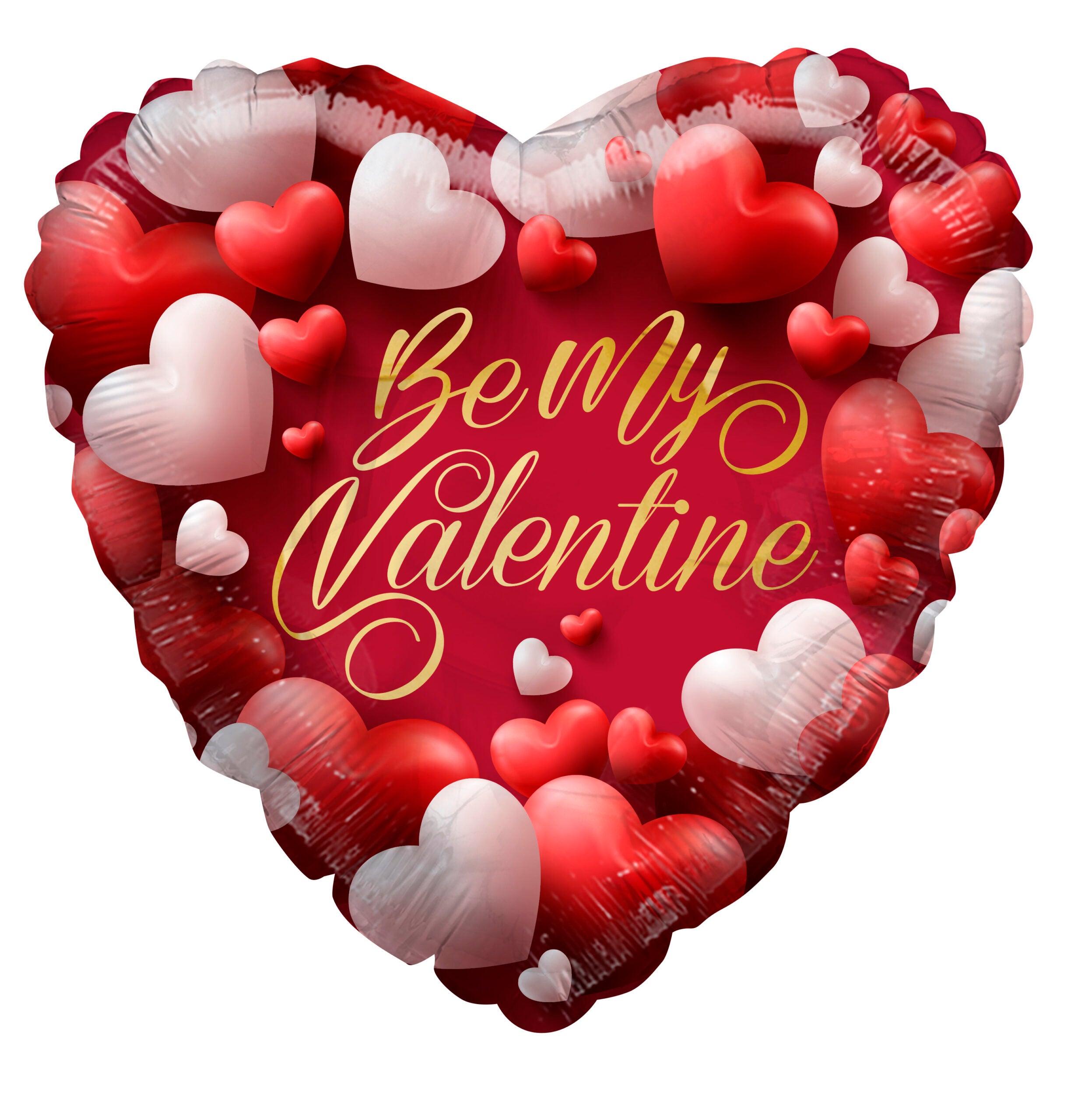 9" Mini Be My Valentine Hearts Air Fill Only Foil Balloons (5 Pack) #81304-09