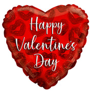 9" Mini Happy Valentine's Day Lots Of Kisses Air Fill Only Foil Balloons (5 Pack) #81315-09
