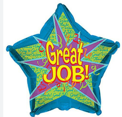 18" Great Job! Helium Foil Balloons (5 Pack) #814034