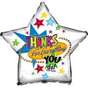 9" Mini Thanks For Everything You Do Air Fill Only Foil Balloons (5 PACK) #824617