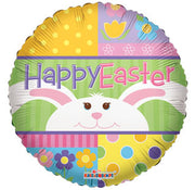 9" Happy Easter Peek-a-Boo Bunny Helium Foil Balloon (5 PACK) #82051