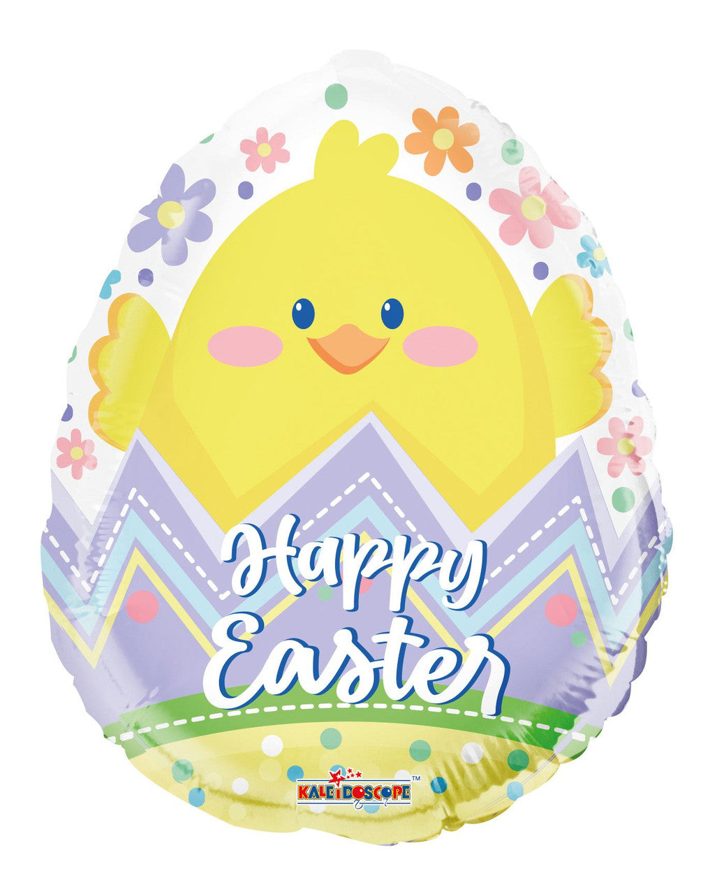 9" Happy Easter Egg Shape Helium Gellibean Balloon (5 PACK) #82107