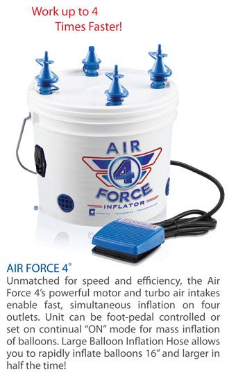 First Order Inflator Air Force 4 Super Speed Inflator 4 port Inflation speed with Foot Peda ...