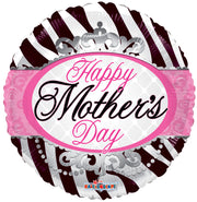 18" Mother's Day Zebra Pattern Balloon (5PACK) #84201