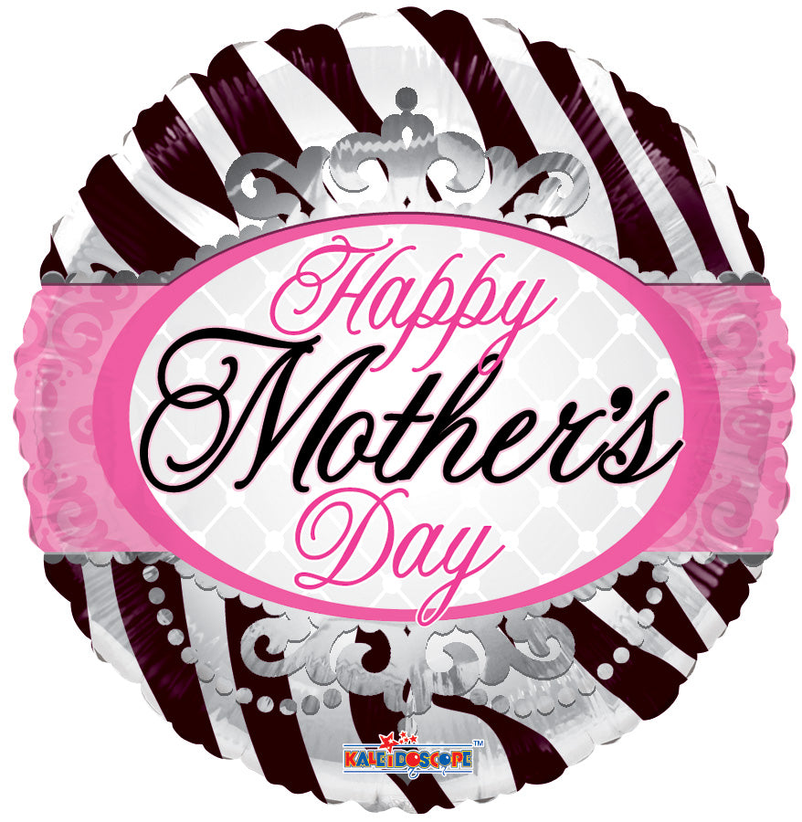 18" Mother's Day Zebra Pattern Balloon (5PACK) #84201