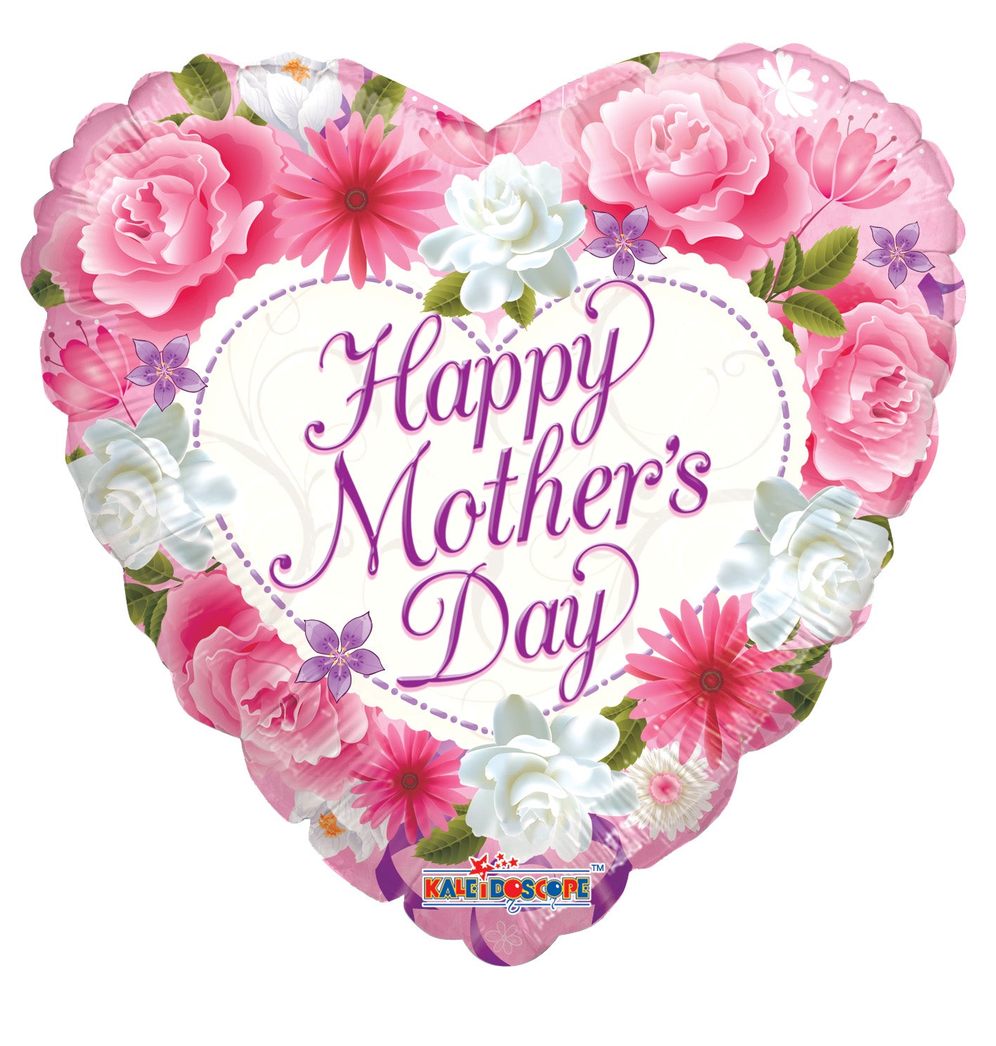 18" Mother's Day Classic Flowers Helium Foil Balloons (5 PACK) #84202