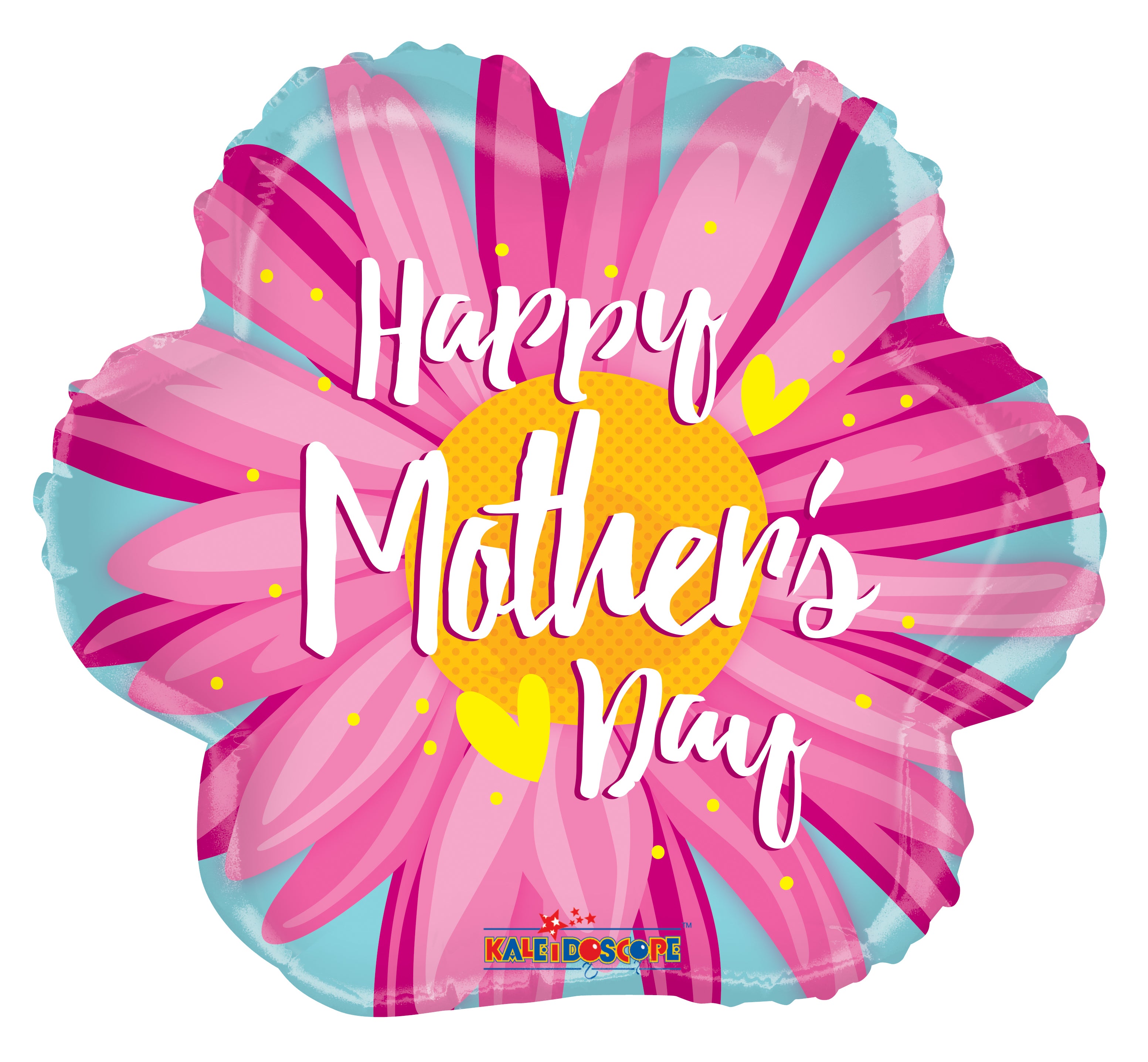 4" Happy Mother's Day Pink Flower Air Fill Foil Balloons (5 PACK) #84276-04