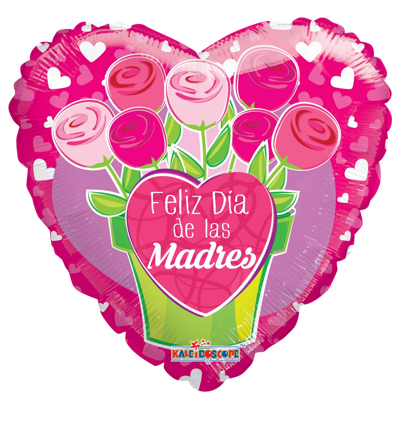 18" Spanish Mother's Day Feliz Dia De Las Madres! Heart Shape Helium Foil Balloons(5 Pack) #84277