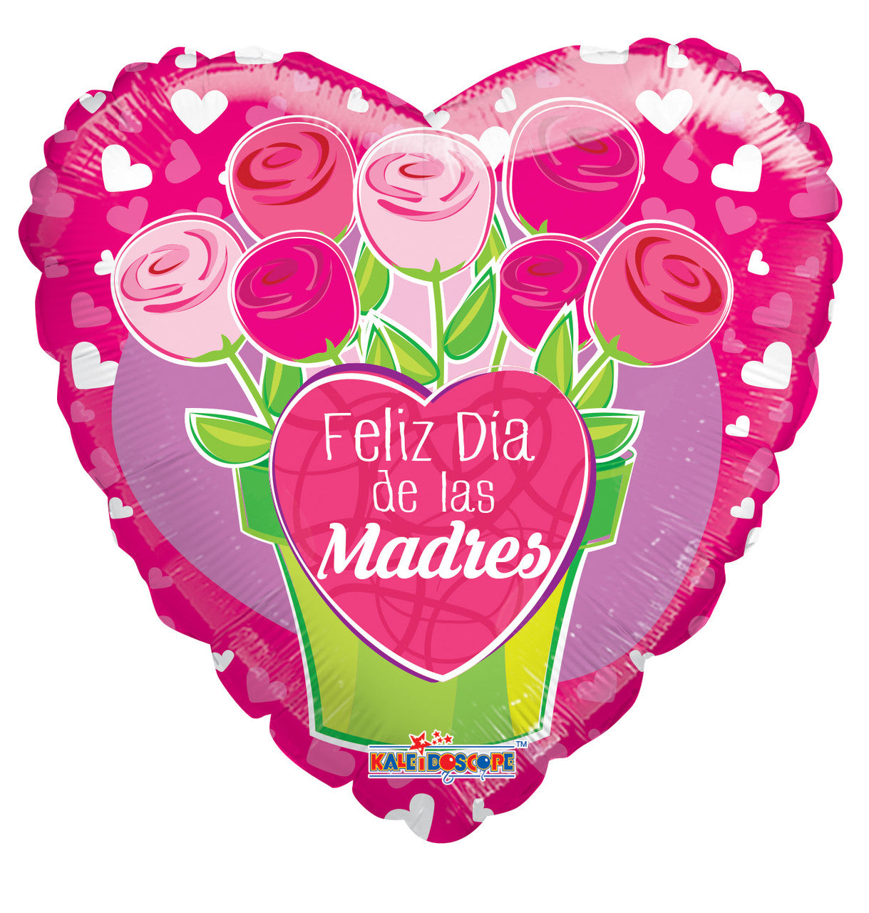 18" Spanish Mother's Day Balloons Feliz Dia De Las Madres! Heart Shape Helium Foil Balloons(5 Pack) #84277