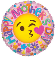 9" Mini Happy Mother's Day Smile Face Gellibean Air Fill Only Foil Balloons (5 pack) #84294-09