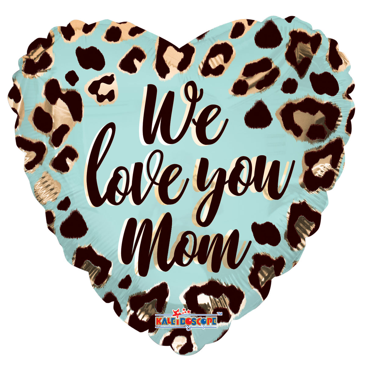 18" We Love You Mom Heart Shape Helium Foil Balloons (5 PACK) #84346