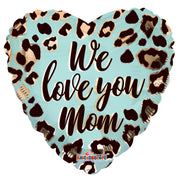 18" We Love You Mom Heart Shape Helium Foil Balloons (5 PACK) #84346