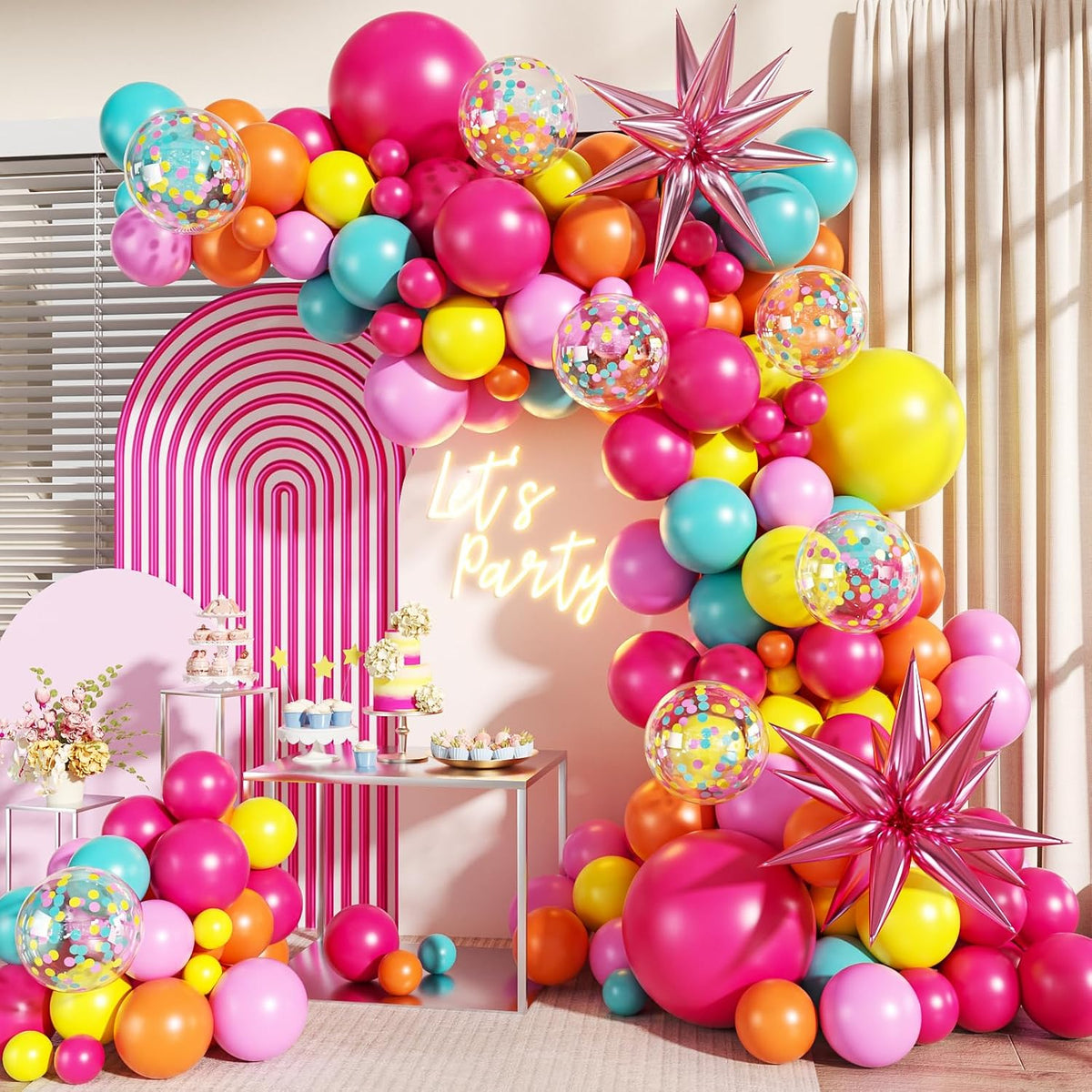 Black Purple Blue Balloon Arch Kit for Birthday Decorations