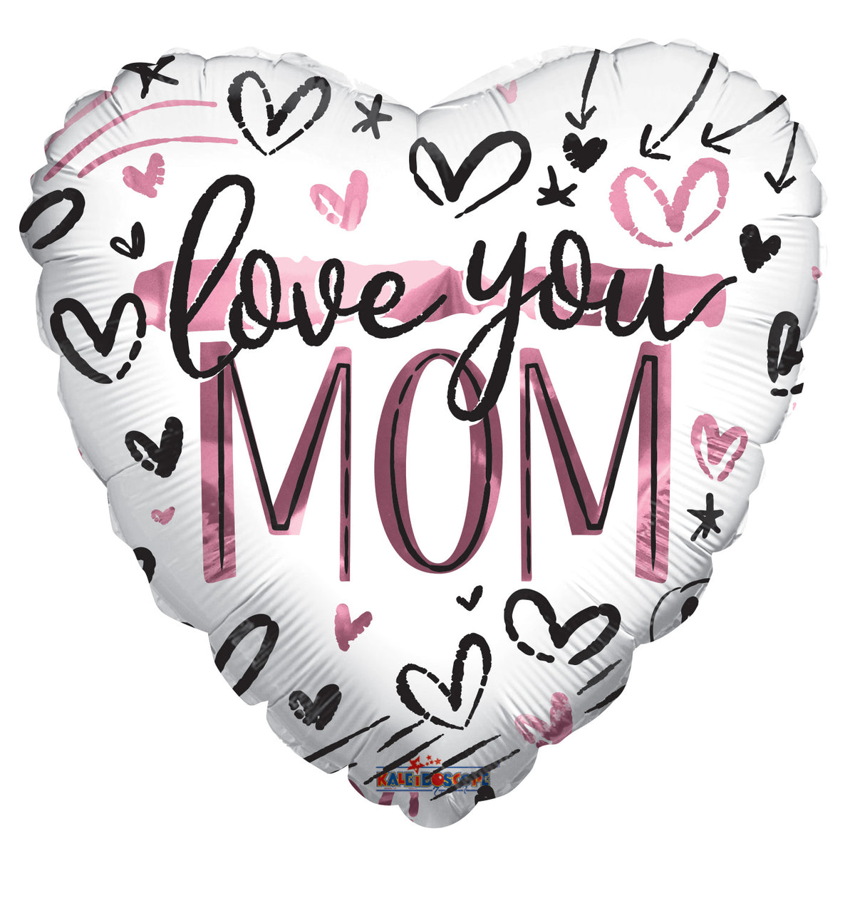18" Love You Mom Heart Shape Balloon (5PACK) #84422