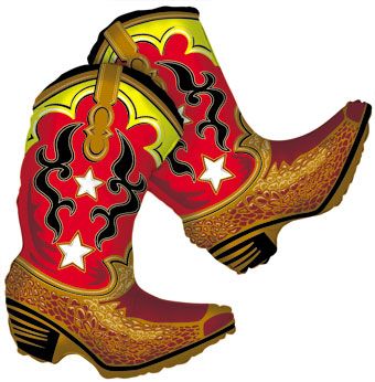 36" Dancing Western Boots Shape Helium Foil Balloons #85153