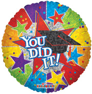 18" You Did It! Grad Graduation Balloon (5 Pack) #85168-18