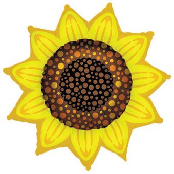 42" Large Sunflower Shape Helium Foil Balloon 1PK #85208