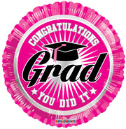 18" Pink Graduation Balloons (5 Pack)#85217-18