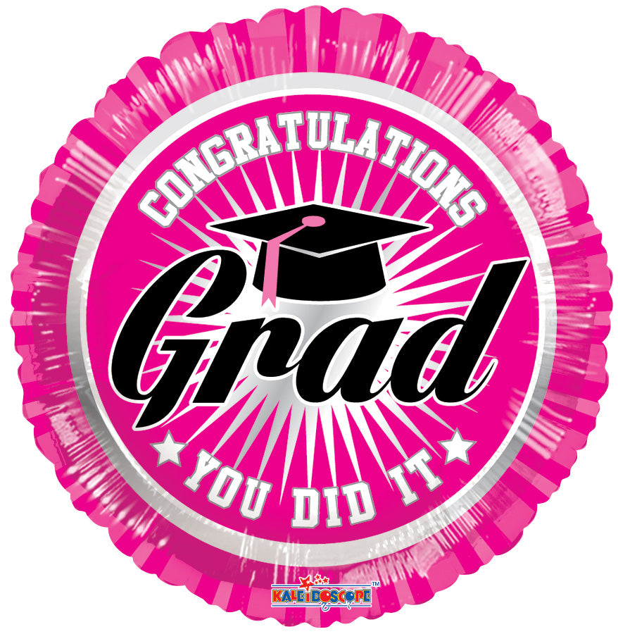 18" Pink Graduation Balloons (5 Pack)#85217-18