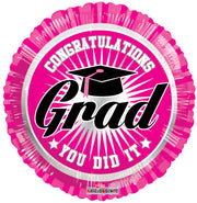 pink graduation balloons