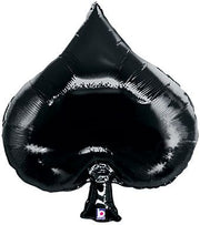 30" Casino Spade Suit Helium Foil Balloon 1 count #85264
