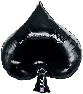 30" Casino Spade Suit Helium Foil Balloon 1 count #85264