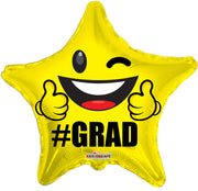 18" #Grad Yellow Star Shape Helium Foil Balloon (5 Pack) #85316