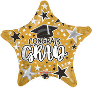 graduation gold balloons