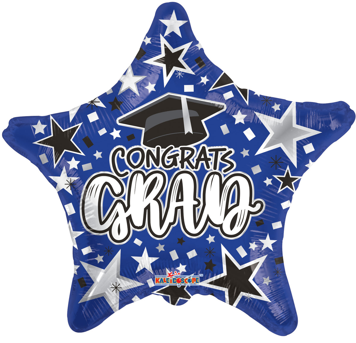 18" Blue Star Graduation Helium Foil Balloon (5 Pack) #85335