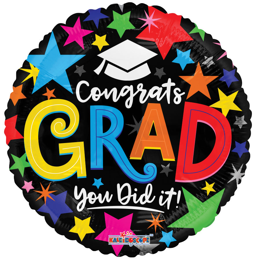 18" Congrats Grad you did it! Helium foil Balloon (5 Pack)#85341