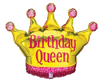36" Large Shape Crown Birthday Queen 1PK #85348