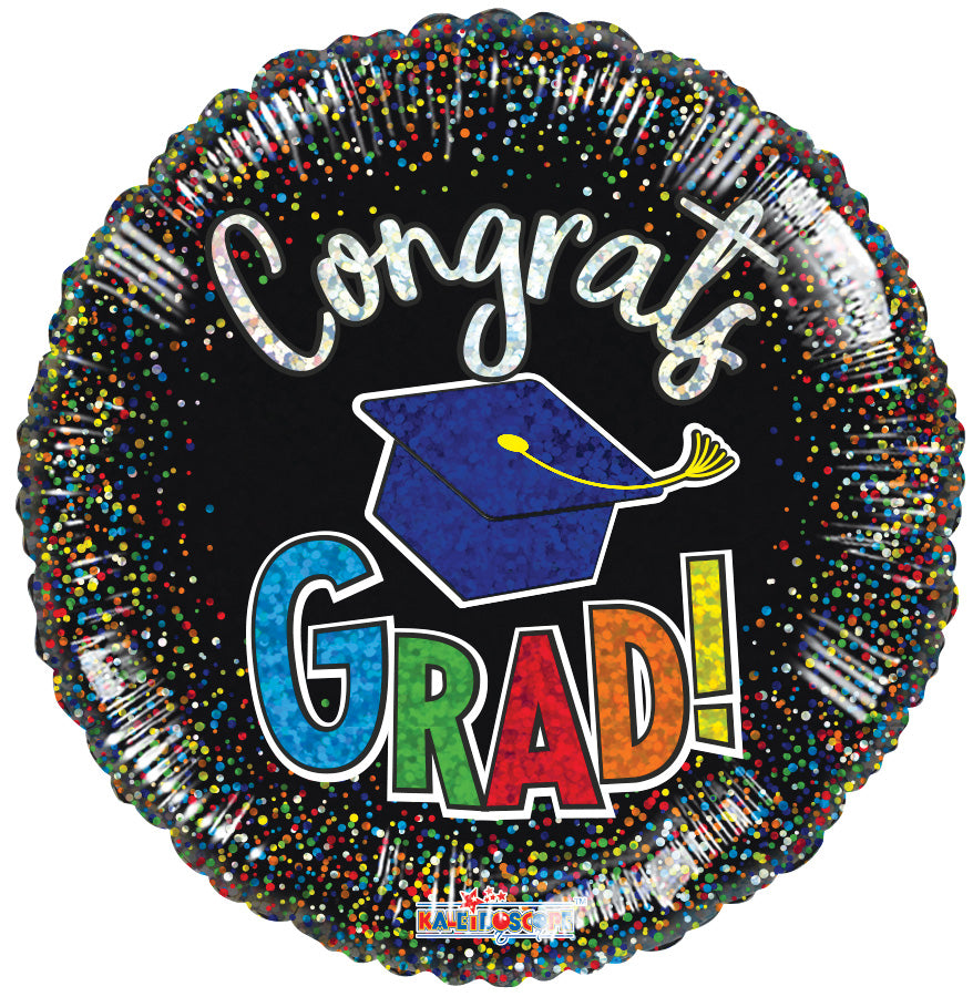 18" Congrats Grad Confetti Graduation Balloon (5 Pack)#85352