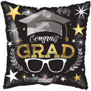 18" Multi-Color Star Congrats Grad Helium Foil Balloon (5 Pack) #85254
