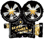 32" Large Shape Movie Camera Helium Foil Balloon 1ct #85373
