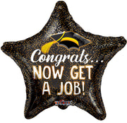 18" Grad Shit Just Got Real! Now Get Job Helium Foil Balloons (5 Pack) #85480