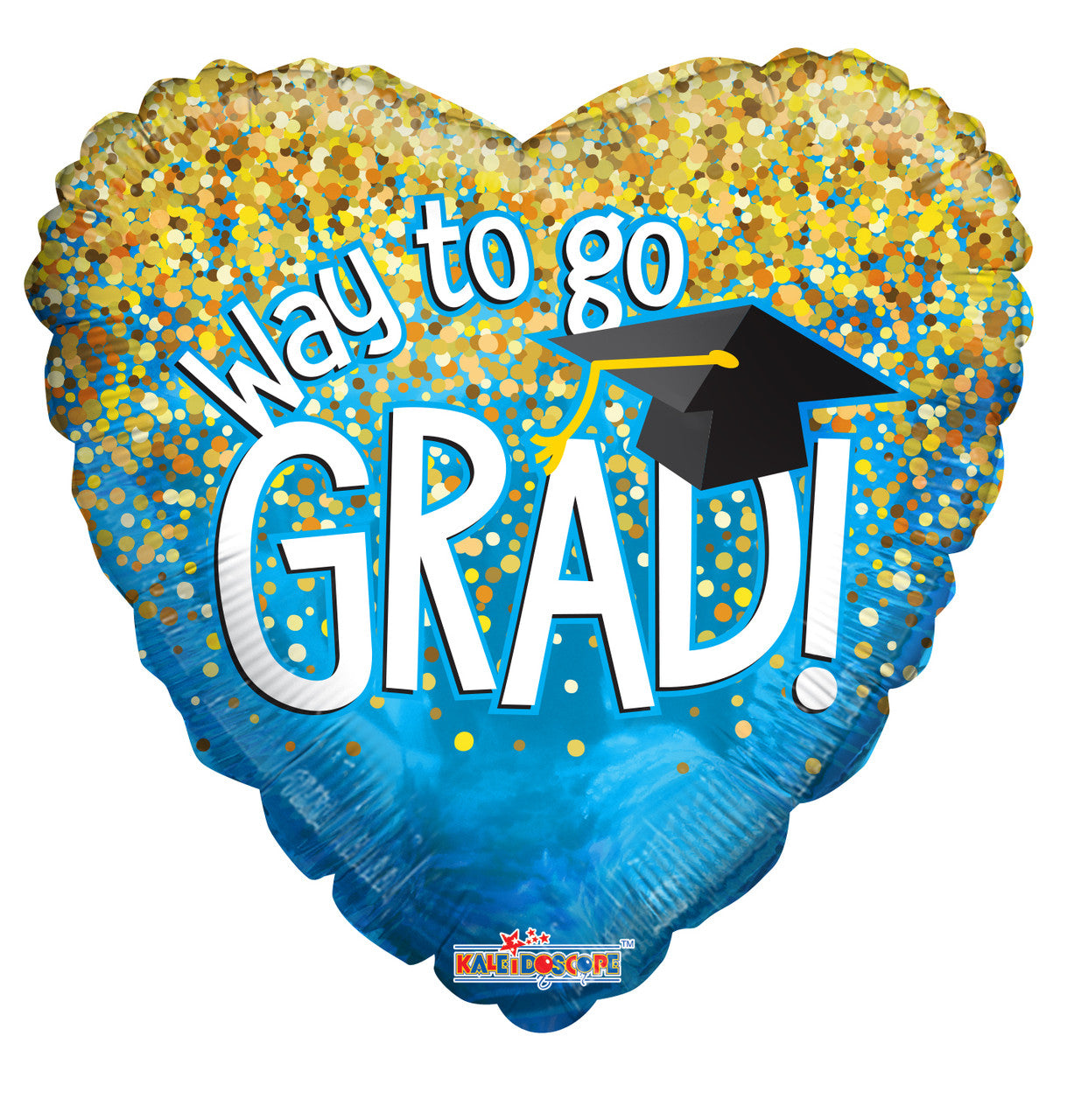 9" Mini Congrats Way To Go Grad Blue Foil Air Fill Only (5PACK) #85482-09