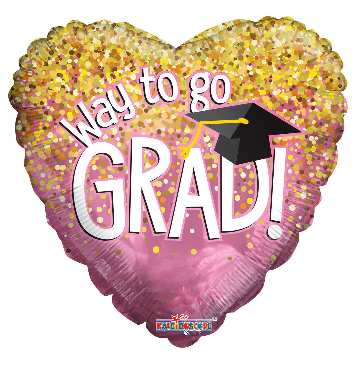 9" Mini Congrats Way To Go Grad Pink Foil Air Fill Only (5PACK) #85483-09