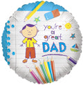 9" You're A Great Dad Air Fill Only Foil Balloon (5PACK) #86014-09