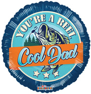 18" Happy Father's Day Reel Cool Dad Helium Foil (5 PACK)#86191-18