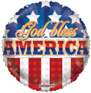 18" God Bless America Patriotic Foil Balloon (5 PACK) #87022