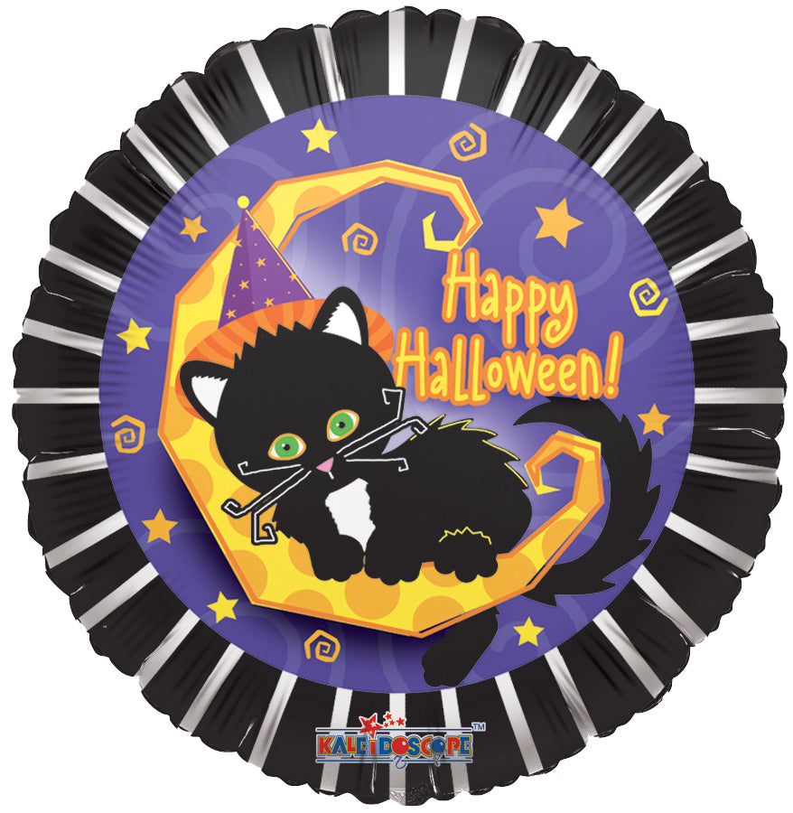 18" Happy Halloween Cat Helium Foil Balloon (5 PACK) #88046