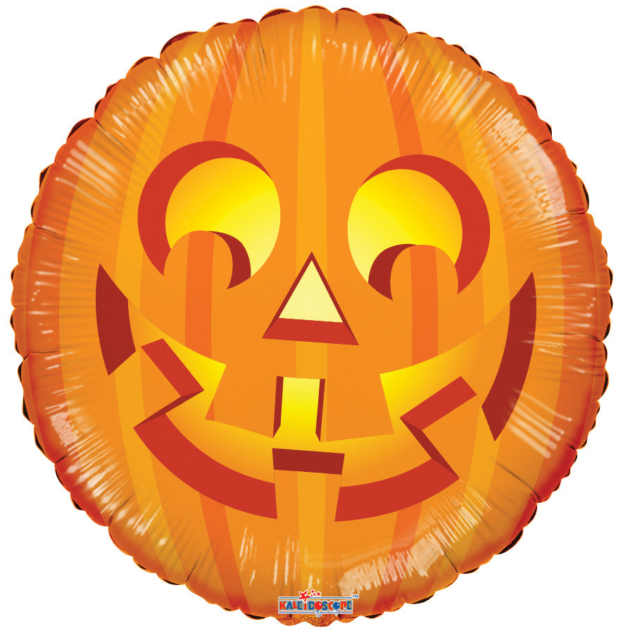 18" Halloween Pumpkin Helium Foil Balloon (5 PACK) #88121