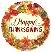 18" Thanksgiving Leaves Balloon Helium Foil Balloon (5 PACK) #88142