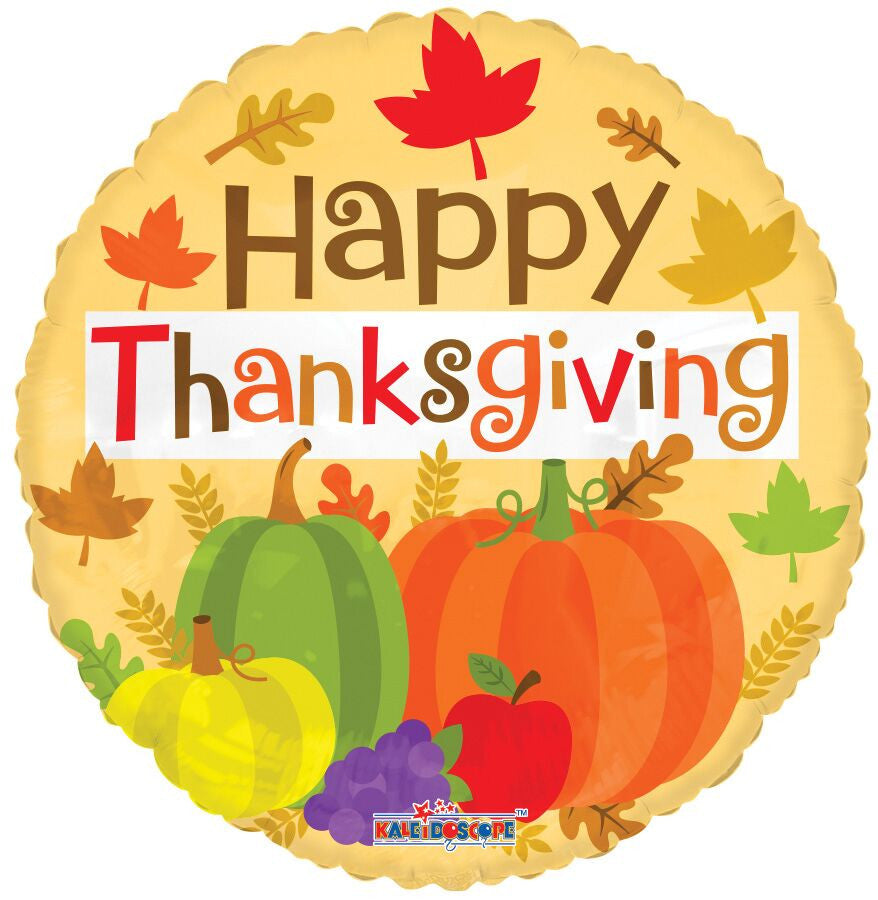 18" Thanksgiving Balloon Helium Foil Balloon (5 Pack) #88143
